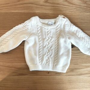 Janie and Jack, Cable Knit Sweater, Ivory